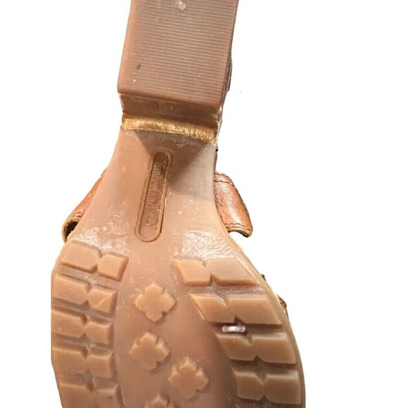 Timberland EK Stafford Leather Gladiator Heels Back Strap Brown Womens Size 9 - Picture 6 of 7